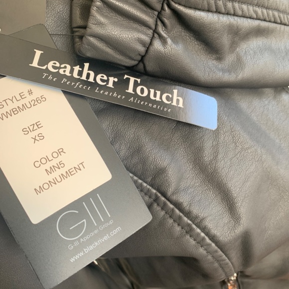 Wilson faux Leather grey jacket - Picture 5 of 5